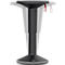 A black standing stool against a white background. The stool is height-adjustable and has a round seat and a foot.
