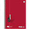 Red spiral notebook with white spiral. Inscription: Red Note Competence, Ursus more than simple paper.
