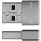 USB 2.0-adapter Good Connections, USB-A naar USB-C-aansluiting, vermogen 60 W, tot 480 Mbit/s, aluminium, grijs
