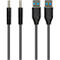 USB 3.2 aansluitkabel Good Connections, USB-A naar USB-A, tot 10 Gbit/s, lengte 0,5 m, zwart