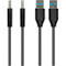 USB 3.2 Anschlusskabel Good Connections, USB-A an USB-A, bis 10 Gbit/s, Länge 1 m, schwarz