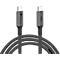 USB 4.0 Lade/-Datenkabel Good Connections, USB-C an USB-C, Leistung 100 W, bis 20 Gbit/s, Länge 0,5 m, schwarz