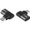 USB 4.0 Winkeladapter Good Connections, USB-C an USB-C, Leistung 240 W, bis 40 Gbit/s, bis 8K, links & rechts einsteckbar, Aluminium, anthrazit