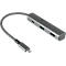 USB-C Hub Good Connections, 3er-Port mit 1 x HDMI, 1 x USB-C, 1 x USB 3.0 A, anthrazit