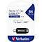 USB-C-stick Verbatim Store 'n' Go, 64 GB, intrekbare Type-C, 100 MB/s leessnelheid &amp; 20 MB/s schrijfsnelheid, zwart
