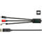 USB Ladekabel Good Connections PYTHON® Serie, 6-in-1, USB-A + USB-C an USB-C/USB Micro B/Lightning, 3 A, Textilmantel, Länge 1,2 m, schwarz