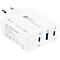 USB-Schnellladegerät Good Connections, mit GaN-Technologie, 3er-Port mit 2 x USB-C + 1 x USB-A, Leistung 100 W, weiß