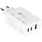 USB-Schnellladegerät Good Connections, mit GaN-Technologie, 3er-Port mit 2 x USB-C + 1 x USB-A, Leistung 65 W, weiß