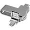 USB-Stick 3.0 4-in-1 OTG, USB-Typ-B, USB-Typ-C, Micro-USB und Lightning, Aluminium, silber, 128 GB