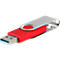 USB-Stick C5, mit 1 x USB 3.0 & 1 x USB Typ-C, bis zu 4,8 GB/s, duplexfähig, Speicherkapazität 16 GB, rot