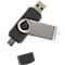 USB-Stick C5, mit 1 x USB 3.0 & 1 x USB Typ-C, bis zu 4,8 GB/s, duplexfähig, Speicherkapazität 16 GB, schwarz