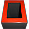 V-Part deksel voor modulair afvalscheidingssysteem 60 L, staal met poedercoating, B 255 x D 330 x H 20 mm, rood