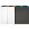 V-Part modulair afvalscheidingssysteem, 60 liter, staal met poedercoating, B 263 x D 335 x H 700 mm, donkergrijs