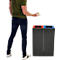 V-Part Système modulaire de tri des déchets, 60 litres, acier peint époxy, L 263 x P 335 x H 700 mm, gris foncé