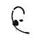 Schwarzes Headset mit BÃ¼gel, Mikrofon und Ohrpolster. Hintergrund weiÃŸ.