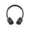 Casque noir sur fond blanc. Ã‰couteurs ovales, arceau rembourrÃ©, pliable.