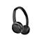 Casque noir, vue dÃ©taillÃ©e. Rembourrage, arceau rÃ©glable et Ã©lÃ©ments de contrÃ´le.