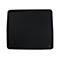 Schwarzes rechteckiges Mauspad mit abgerundeten Ecken. Auf der rechten unteren Ecke befindet sich ein graues Logo.
