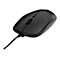 Souris d'ordinateur noire avec cÃ¢ble, deux boutons et une molette de dÃ©filement.