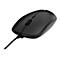 Souris d'ordinateur noire avec molette de dÃ©filement et connexion par cÃ¢ble.