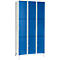 Vakkenkast 300 mm, 3 compartimenten, 9 vakken, veiligheidscilinderslot, poot, gentiaanblauw
