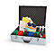 Valise de conférence magnetoplan®, avec kit de 3100 p., aluminium, refermable, avec des sangles