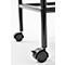 Valise pour présentation Magnetoplan, acier, 4 roulettes, revêtement par poudre noir