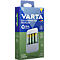 Varta Eco Charger Pro, packaging with batteries and charger. Printed: 75% recycled, 4xAA 2100mAh.