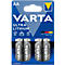 A package of AA batteries from Varta Ultra Lithium, four batteries visible. The blue background bears the brand name and product name.