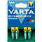 VARTA pilas recargables Power Play Longlife, micro AAA, 4 unidades