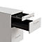 Vast ladeblok SOLUS PLAY, 1 materiaallade, 3 schuifladen, diepte 800 mm, met handgreep, wit