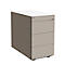 Vast ladeblok SOLUS PLAY, 1 materiaallade, 3 schuifladen, diepte 800 mm, zonder handgreep, stone grey