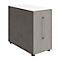 Vast ladeblok SOLUS PLAY, met uittrekcompartiment, aanbouw links, diepte 400 mm, ceramic grey