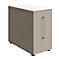 Vast ladeblok SOLUS PLAY, met uittrekcompartiment, aanbouw links, diepte 400 mm, stone grey
