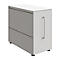 Vast ladeblok SOLUS PLAY, met uittrekcompartiment, aanbouw links, diepte 400 mm, wit