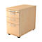Vast ladeblok ULM, 1 materiaallade, 2 schuifladen, 1 hangmappenlade, B 428 x D 800 x H 720-760 mm, esdoornpatroon