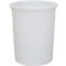 Witte cilindrische vuilnisbak met rand.