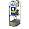Vatenrek type 120 variant 1 CEMO, met roostersteun voor kleine bakken, B 450 x H 1310 x D 820 mm