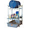 Vatenrek type 400 variant 3 CEMO, opvangbak, trommel- en roosterhouder, L 990 x B 1280 x H 1620 mm