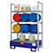 Vatenrek type 540 CEMO, met stalen opvangbak en vatensteun, gewicht 137 kg, L 1320 x B 800 x H 2000 mm
