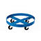 Vatenroller, staal met poedercoating, B 610 x D 610 x H 125 mm, voor stalen vaten van 200 l, tot 350 kg