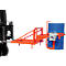 Vatkipper Bauer type FD/L, voor vaten van 110 tot 220 l, 360 kg, 270° kippen, met handslinger, montage vorkheftruck, vuurrood RAL 3000