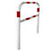 Veiligheidshek, om in te betonneren, L 1000 mm, wit/rood