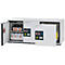 Veiligheidskast type 90 asecos UB-ST-90, 1 lade, 2 draaideuren, voorzijde lichtgrijs, B 1402 x D 502 x H 600 mm