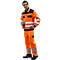 Veiligheidskleding-broek met tailleband, oranje/blauw, m. 50