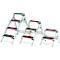 Veilligheidstrap, zonder beugel, aluminium, 2 treden