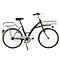 Vélo de transport, 3 vitesses, cadre acier, porte-charge avant, éclairage, noir RAL 9005
