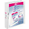 A white presentation binder with pink accents. The book features the "VELODUR" logo and text in German, English, and French.