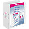 White presentation binder with pink label and text. A product illustration is visible on the cover.