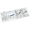 Verbanddoos MONZA, voor de auto, inhoud volgens DIN 13 164, B 250 x D 70 x H 150 mm, nylon, blauw-rood